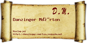 Danzinger Márton névjegykártya