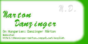 marton danzinger business card